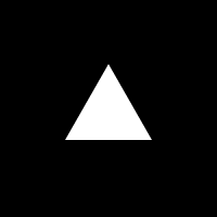 The Vercel logo, a white triangle on black