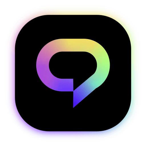 The Amical app icon, a speech bubble in a colour gradient