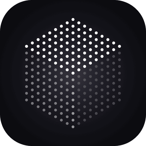 The MCP for Blender logo, a cube made of dots