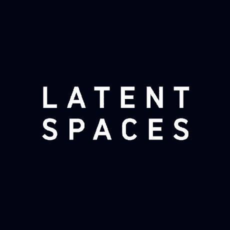 The Latent Spaces logo, white lettering on dark blue
