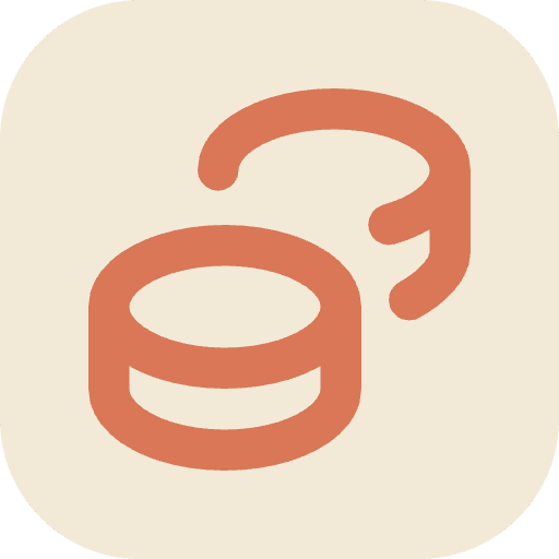 The ccusage logo, two orange coins on a cream rounded square