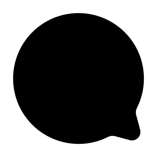 The Chat UI icon, a black speech bubble