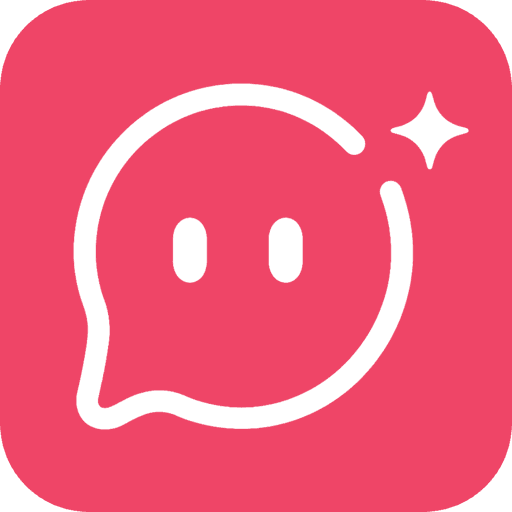 The ChatLab logo, a white speech bubble with two eyes and a sparkle on a pink square