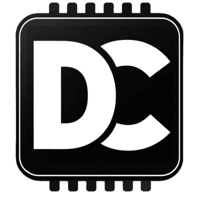 The Desktop Commander logo, the letters DC on a black chip