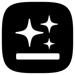 The Genspark logo, white sparkles above a line on a black rounded square