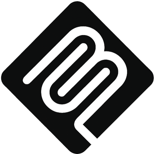 The GitMCP logo, a winding line cut out of a tilted black square