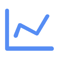 The go-stock app icon, a blue rising line chart