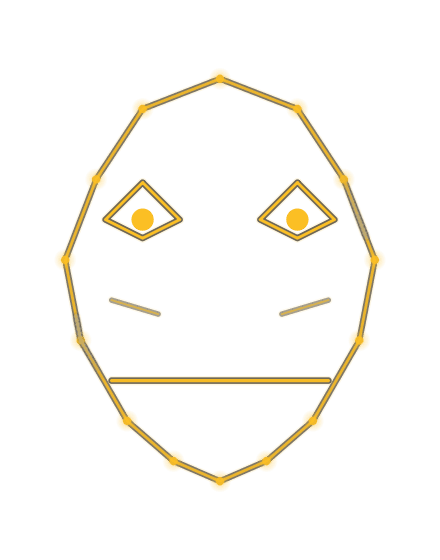The Jarvis logo, an amber line-drawn face
