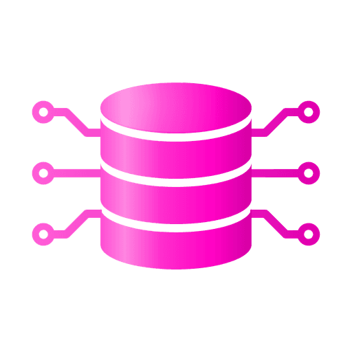The Maxun logo, a pink database stack with circuit lines on both sides