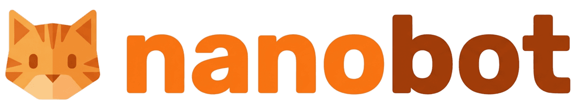 The nanobot logo, an orange cat face beside the word nanobot