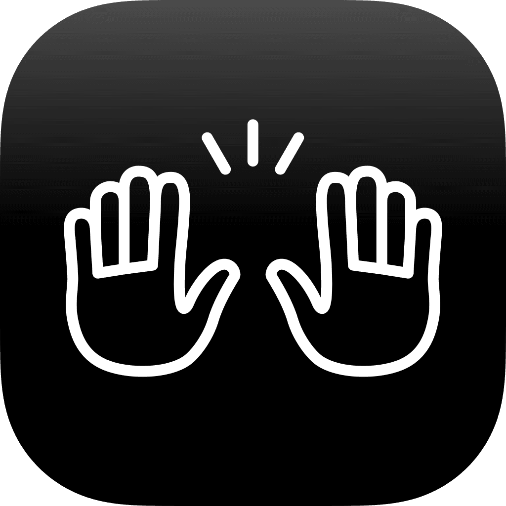 The OpenHands app icon, two raised hands