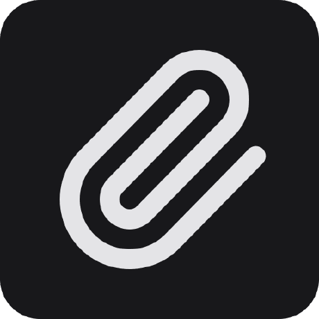 The Paperclip logo, a white paperclip on a dark square