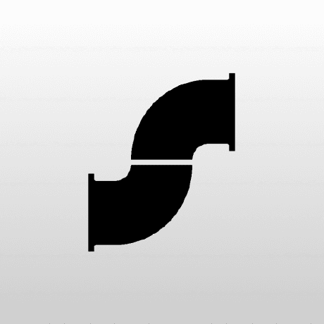 The Screenpipe logo, a black S-shaped pipe
