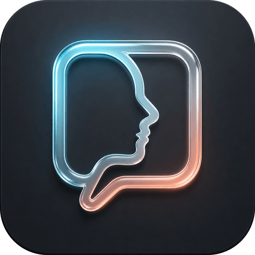 The Shuorenhua icon, a speech bubble with a face in profile