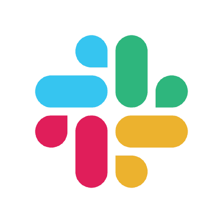 The Slack logo, a four-colour hash mark