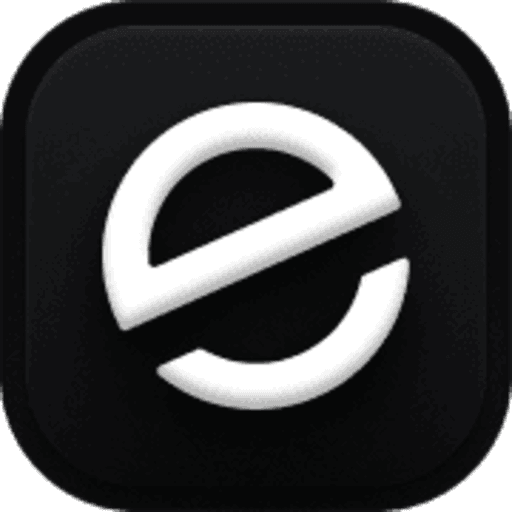 The Emergent logo, a white e on a dark rounded square