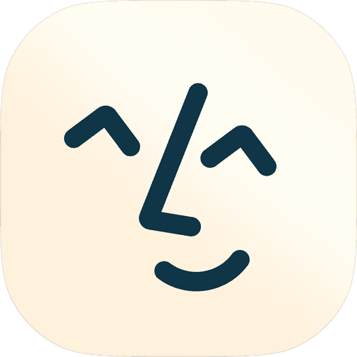 The Lindy app icon, a smiling line-drawn face on a cream background