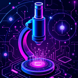 The Local Deep Research icon, a glowing microscope